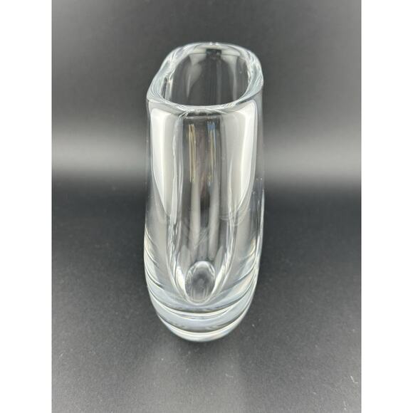 Orrefors Sweden Fan Vase Signed Sven Palmquist- Girl w/ Flowers- Etched 4.5" - Picture 3 of 10